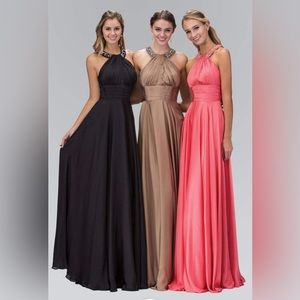 Grace Karin Coral halter gown size 16